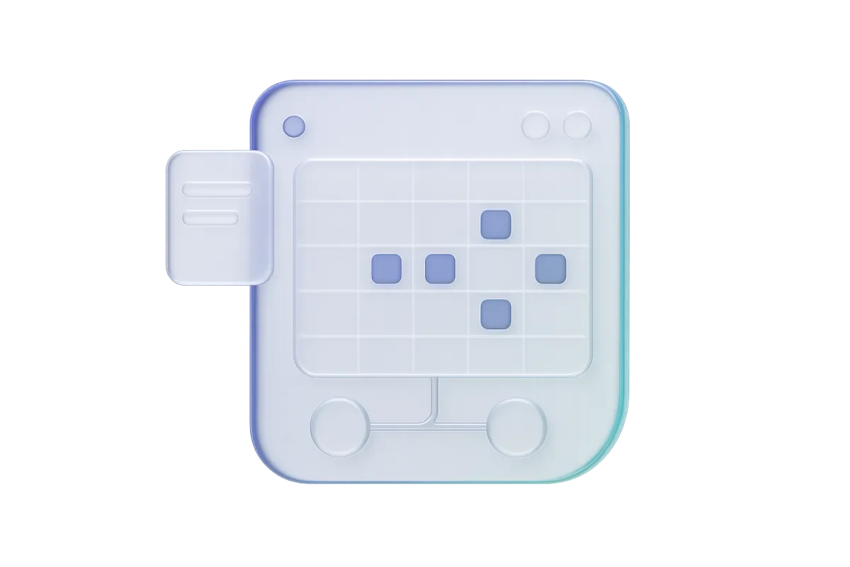 Abstract 3D schedule illustration