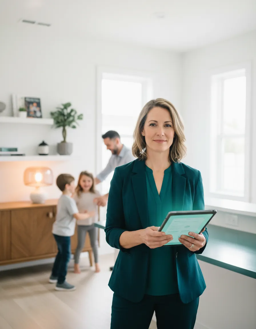 Doctor resting with family after shift