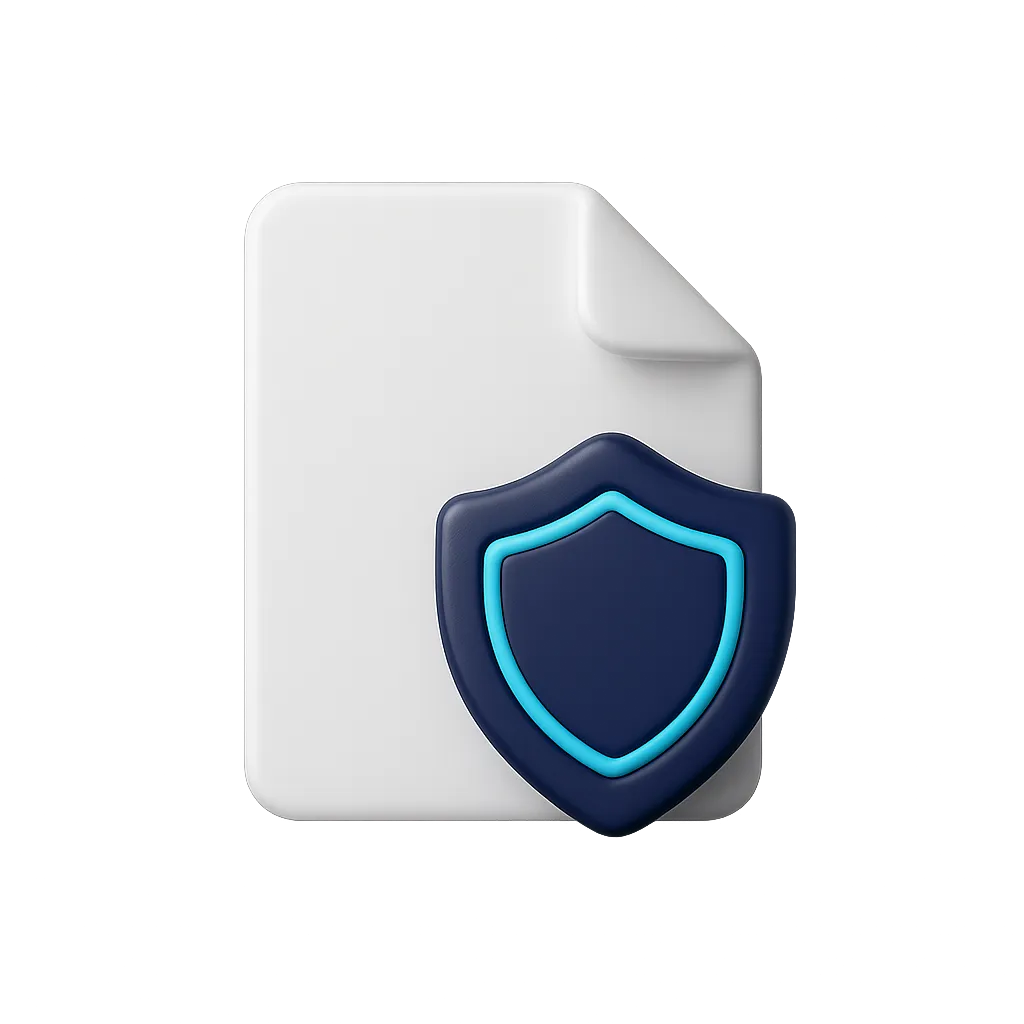 Security shield and compliance protection illustration representing personal data confidentiality