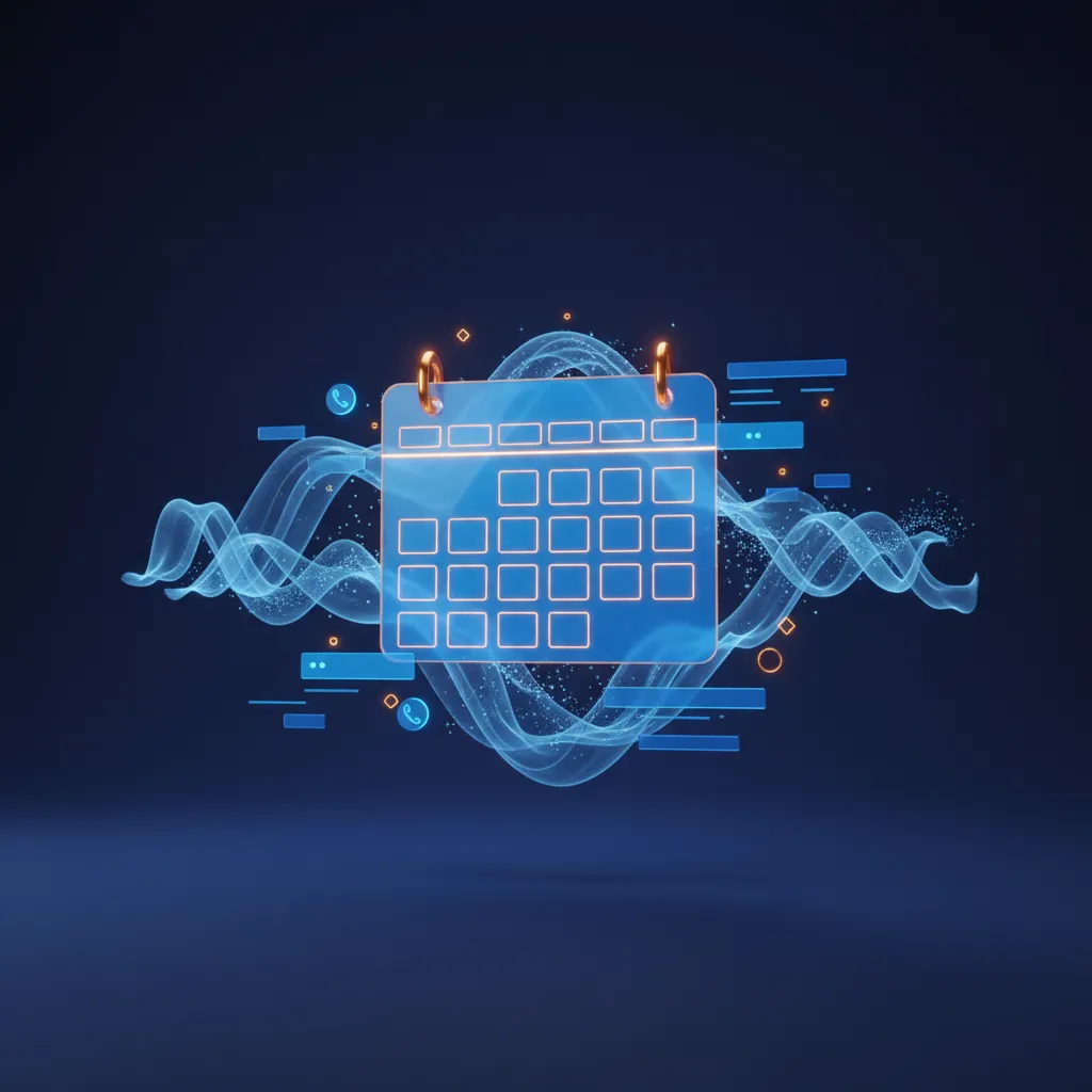 Visual representation of AI scheduling systems seamlessly booking appointments