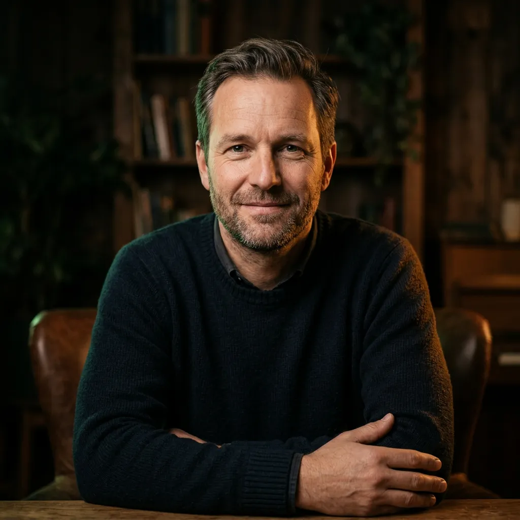 Portret van Lars Jansen, yogalid bij Yara Yoga