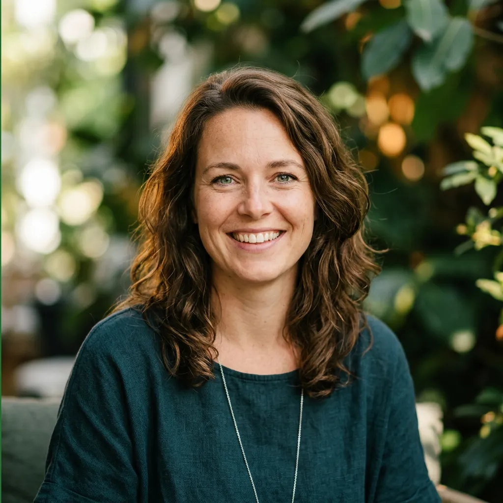 Portret van Sophie de Vries, yogalid bij Yara Yoga