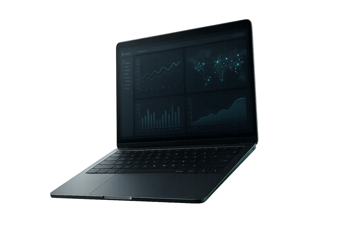 Pro App All-in-One Dashboard Modern Laptop Interface