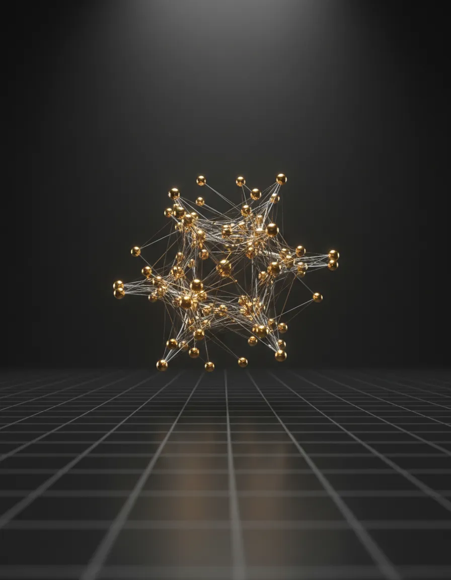 Abstract tech diagram graphic illustrating an AI central nervous system