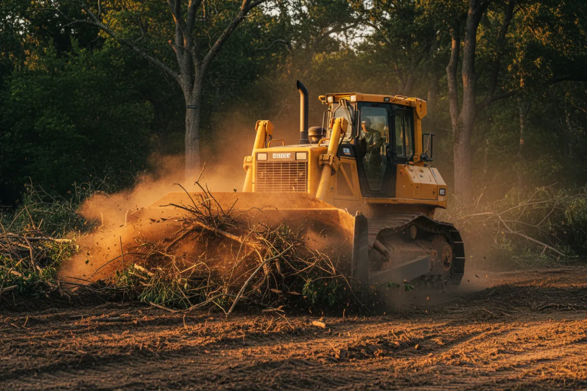 Land clearing operations in progress