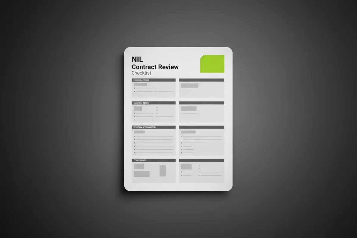 NIL contract review checklist worksheet thumbnail