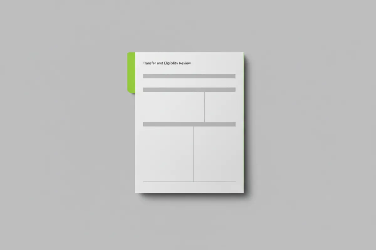 Transfer and eligibility review worksheet thumbnail