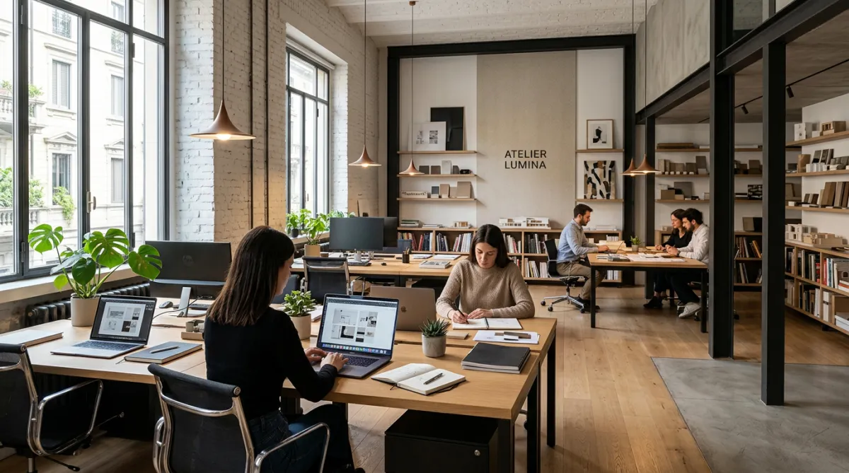 Atelier Lumina design studio interior Milan