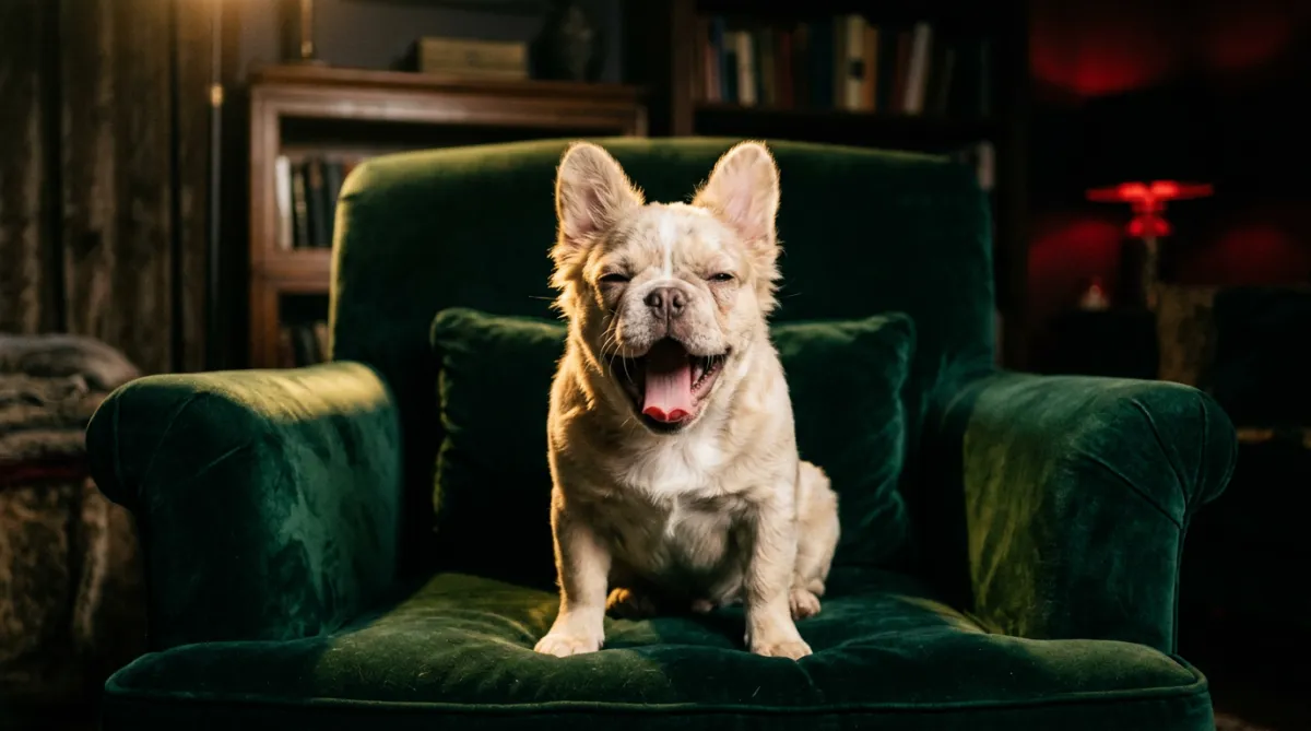 Elvis Being Elvis candid portrait relaxing on luxurious velvet armchair