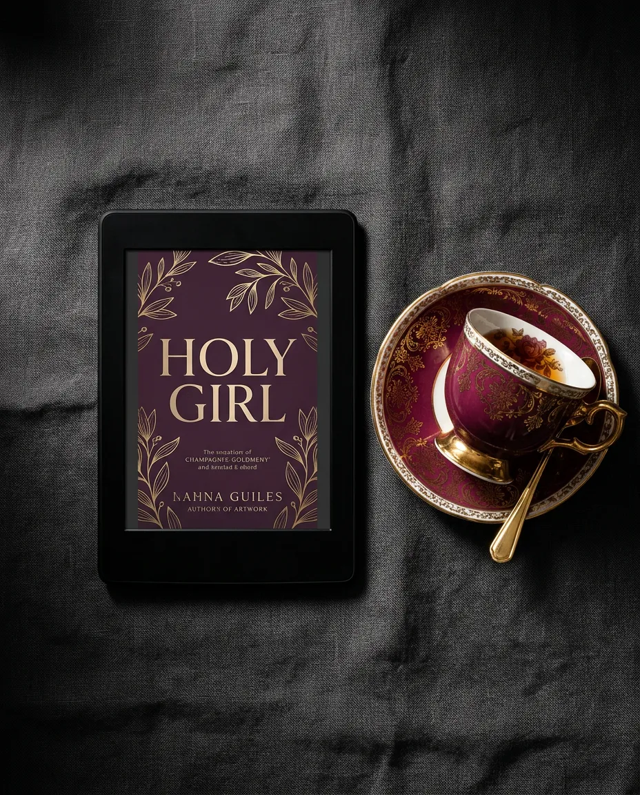 3D luxury mockup of The Holy Girl’s Guide to Financial Grace floating with soft shadow
