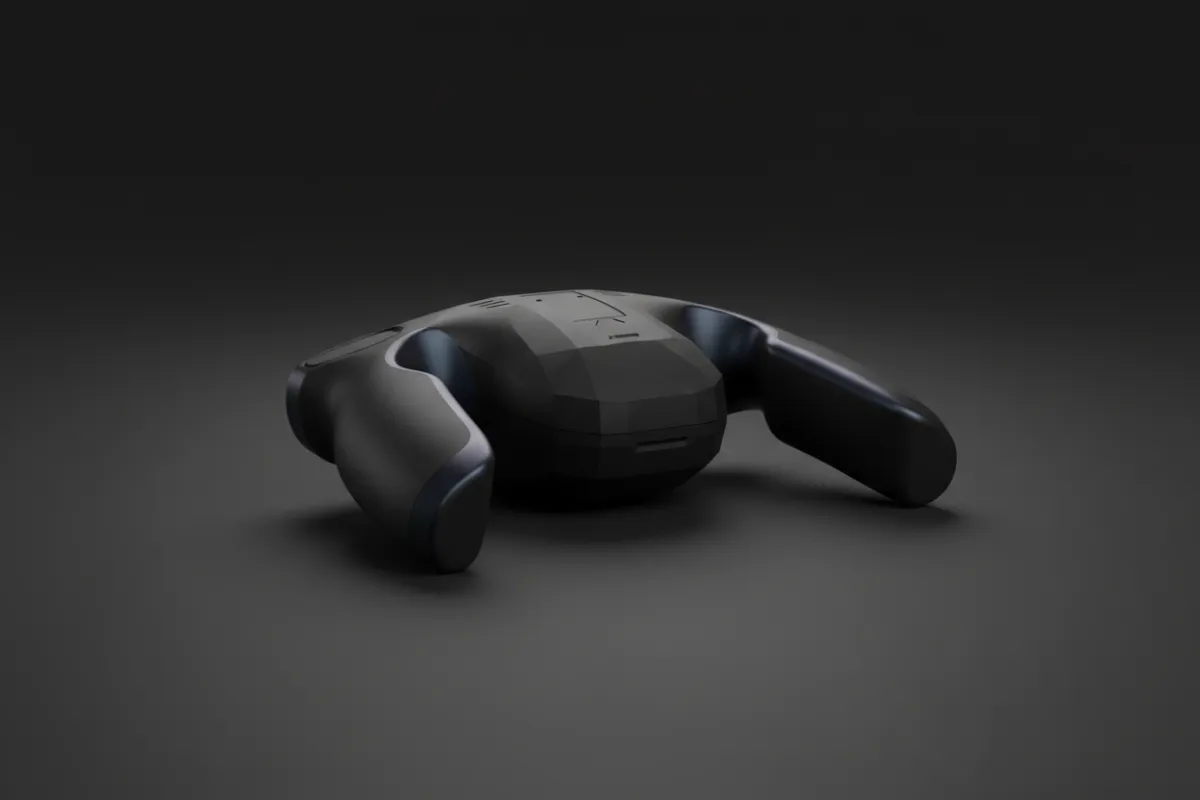 KAT device close-up on a neutral surface showing the unit and ergonomic handles.