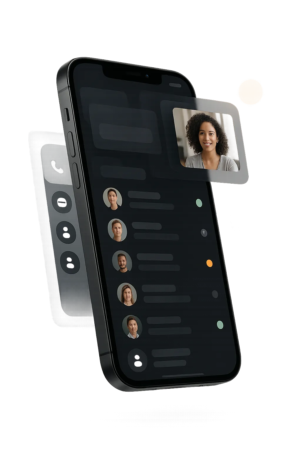 AI Employee Unified Communications mobile application showing automated missed call response and appointment booking