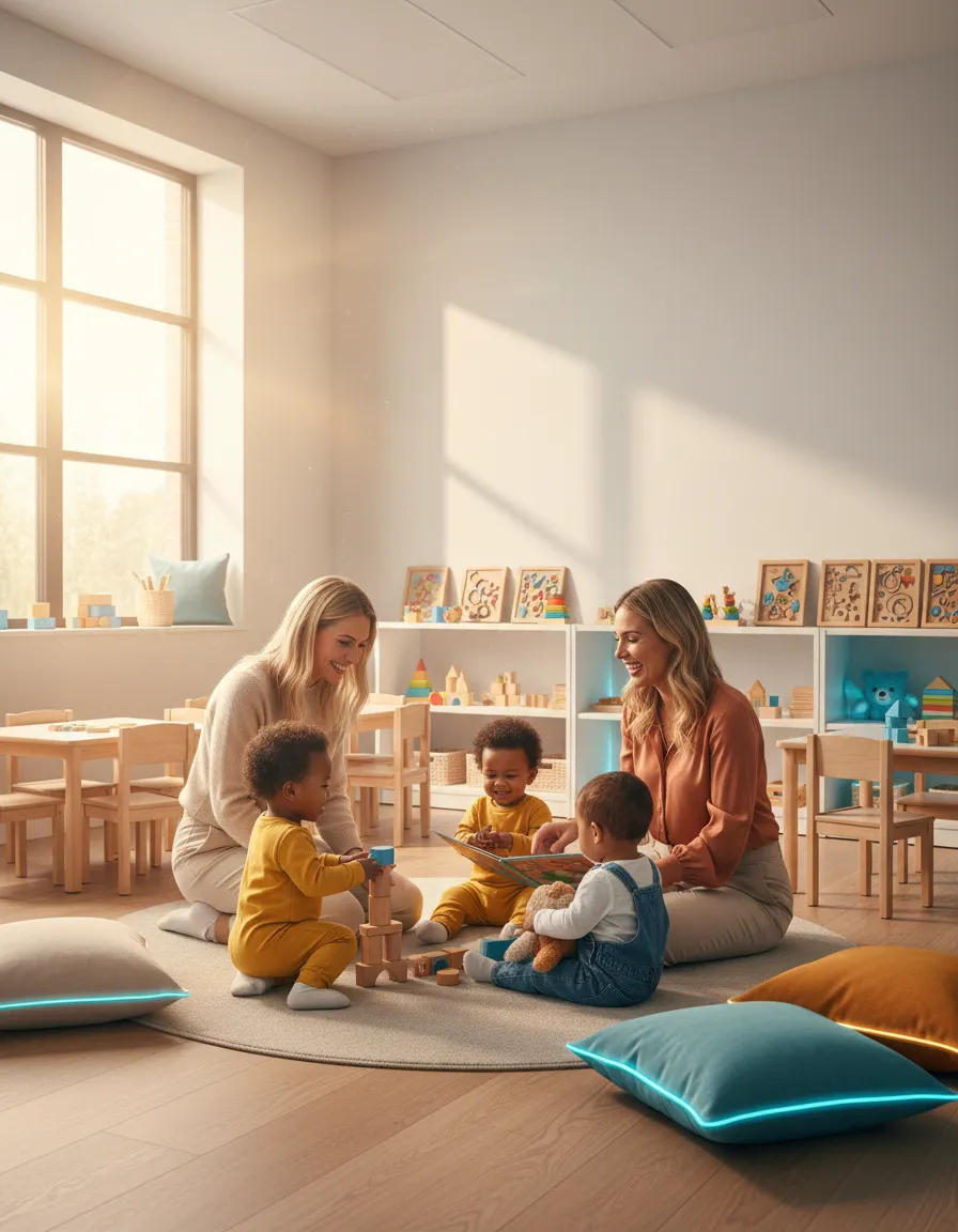 Founders of Kids World Learning Academy with children