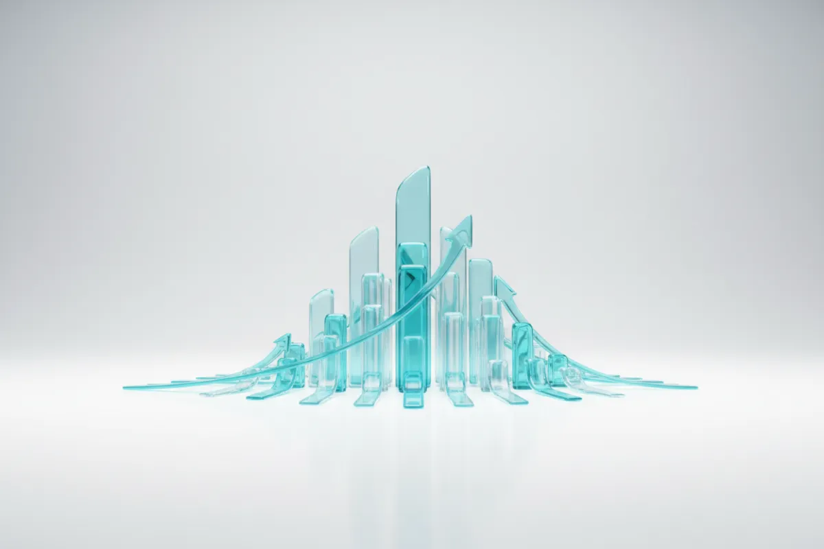 Abstract visualization of compliant Google Ads performance for attorneys