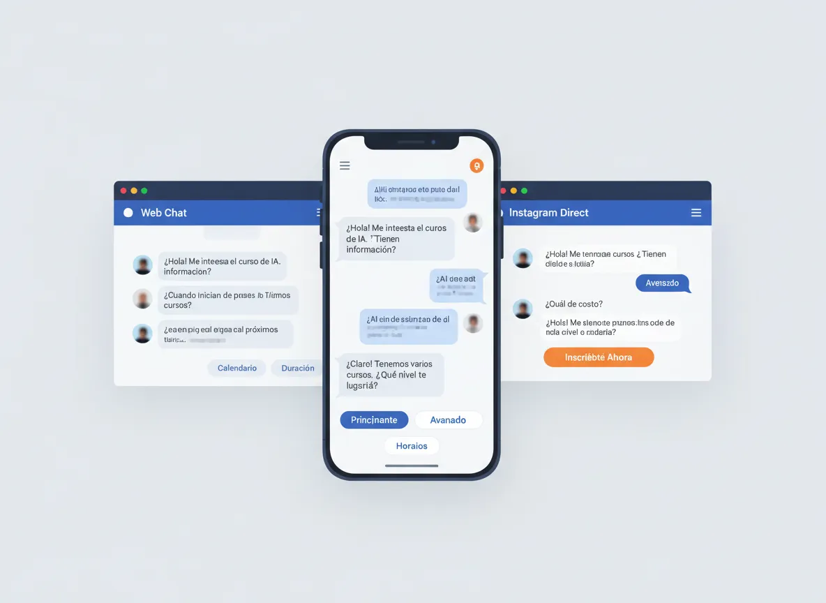 Chat de venta automatizado para centros de formación