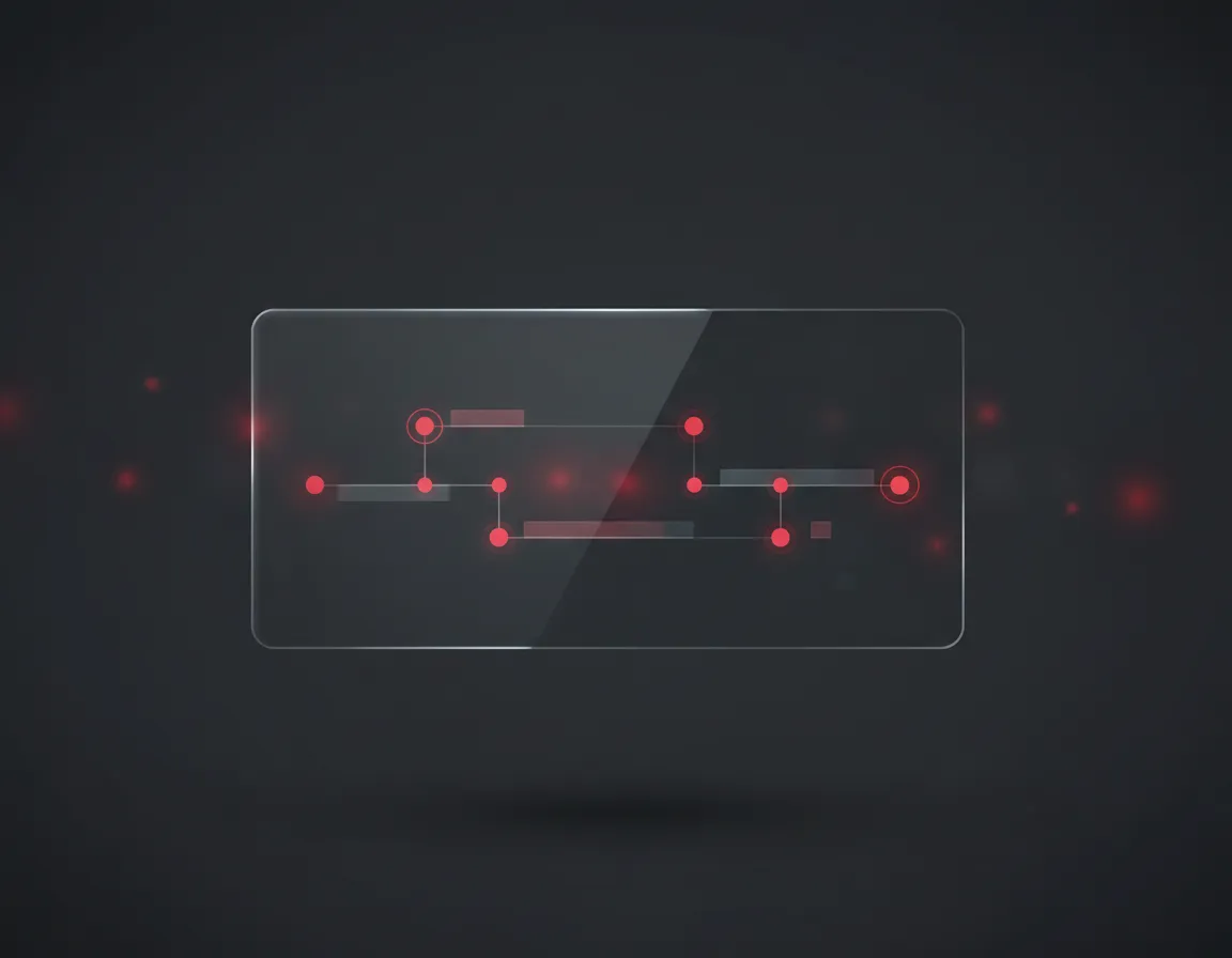 Visualización abstracta de cronograma de obra