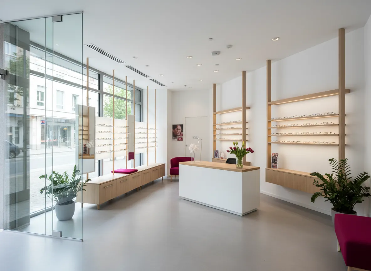 Modernes Optikergeschäft als Partner für das Irisfotografie-Event