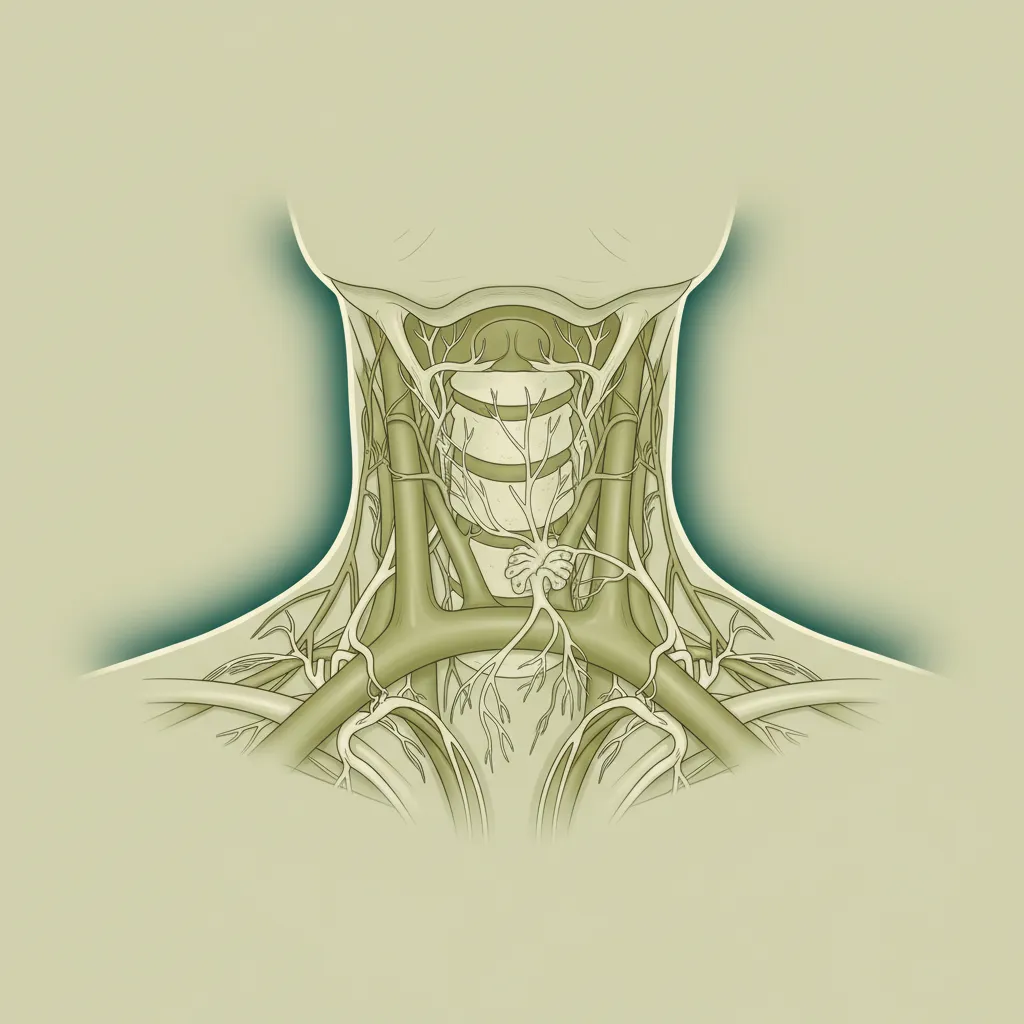 Soft anatomical diagram of the stellate ganglion nerve block area