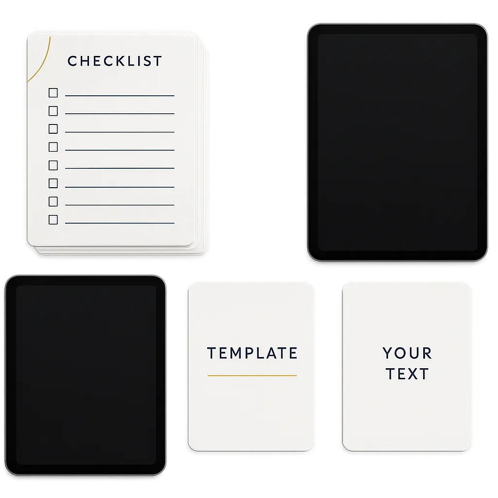 Preview of digital safety checklists and templates