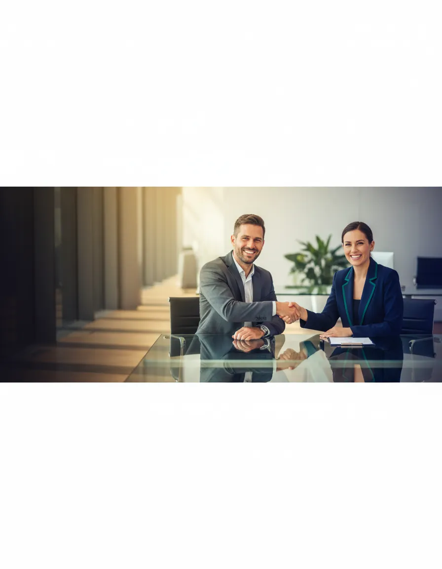 Sales professional building a relationship