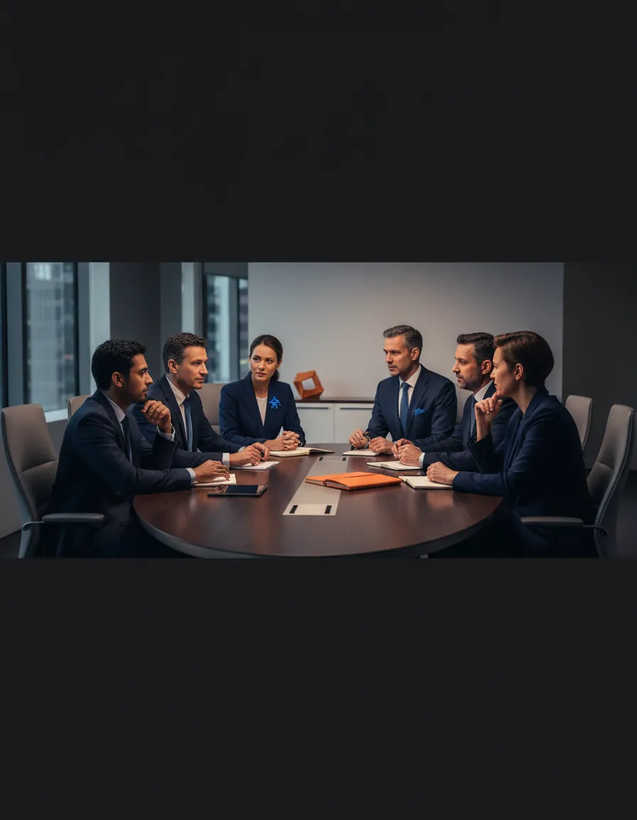 Executive peers in a mastermind meeting