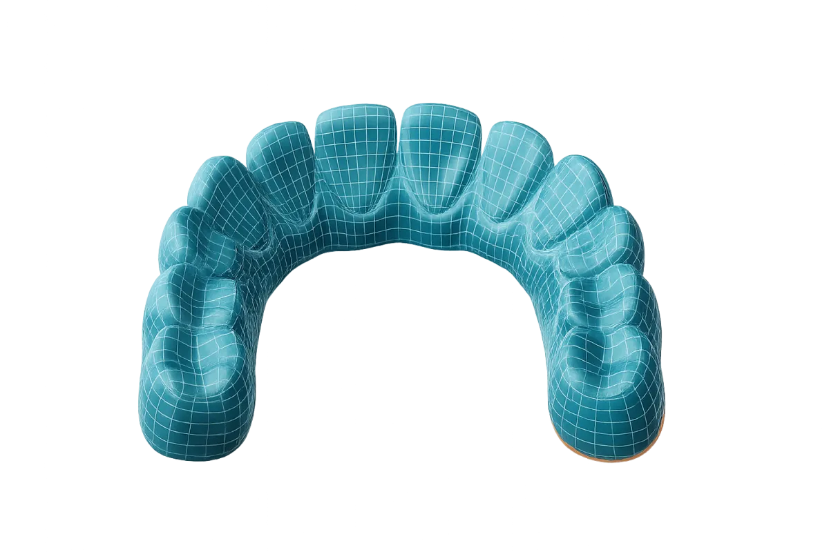 Clean glowing 3D STL dental scan
