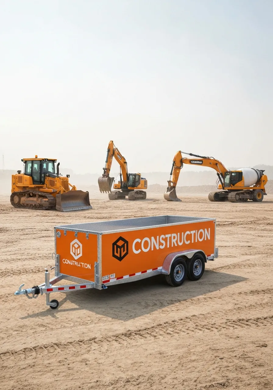 Anuway mobile tool trailer parked at a job site