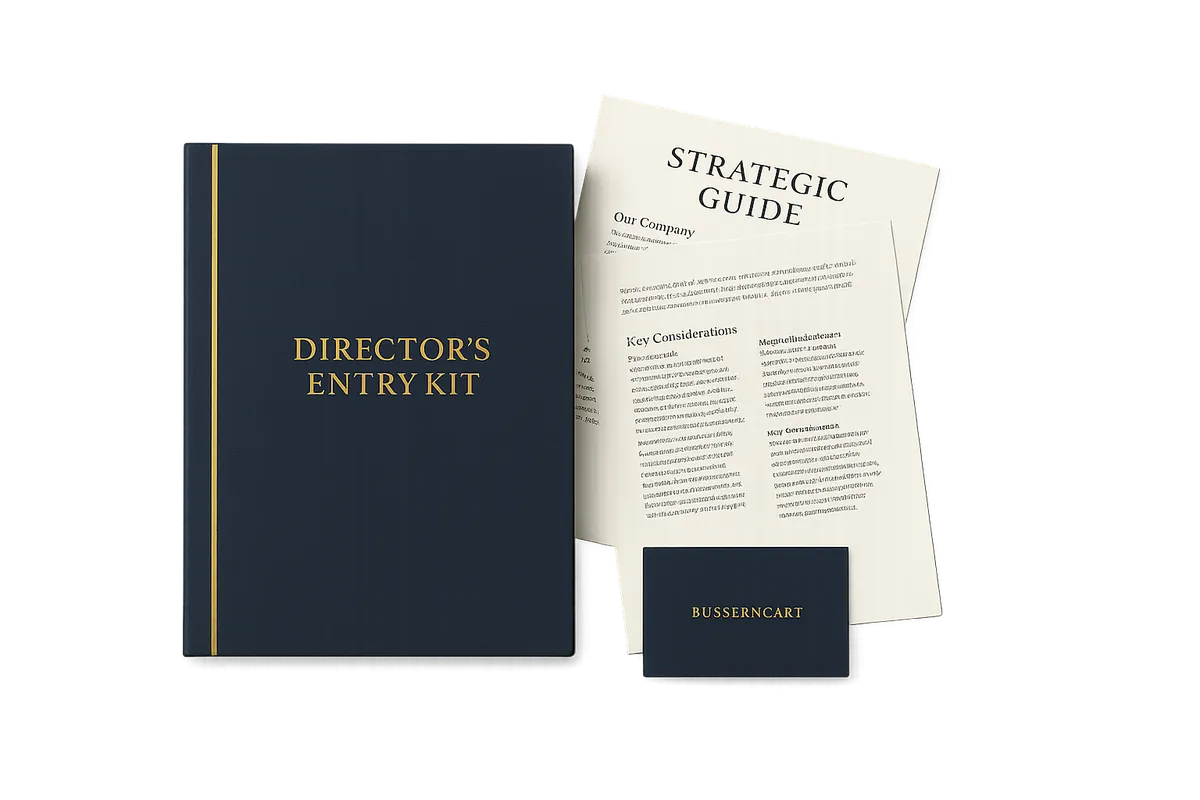 Director's Entry Kit Physical Mockup and Strategic Guidebook