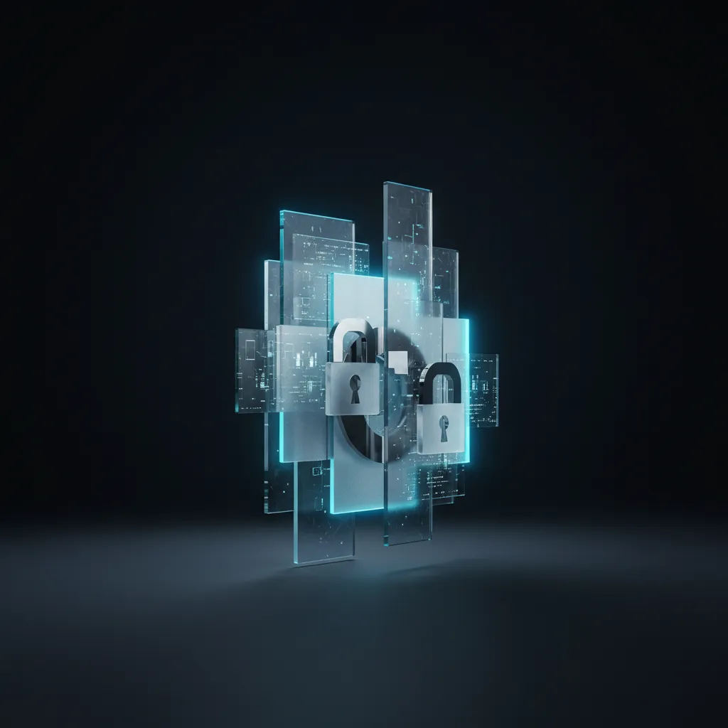 Abstract representation of data privacy and security