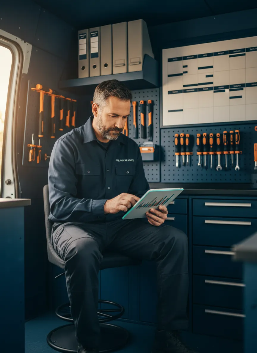 Organized handyman office and workflow consultation