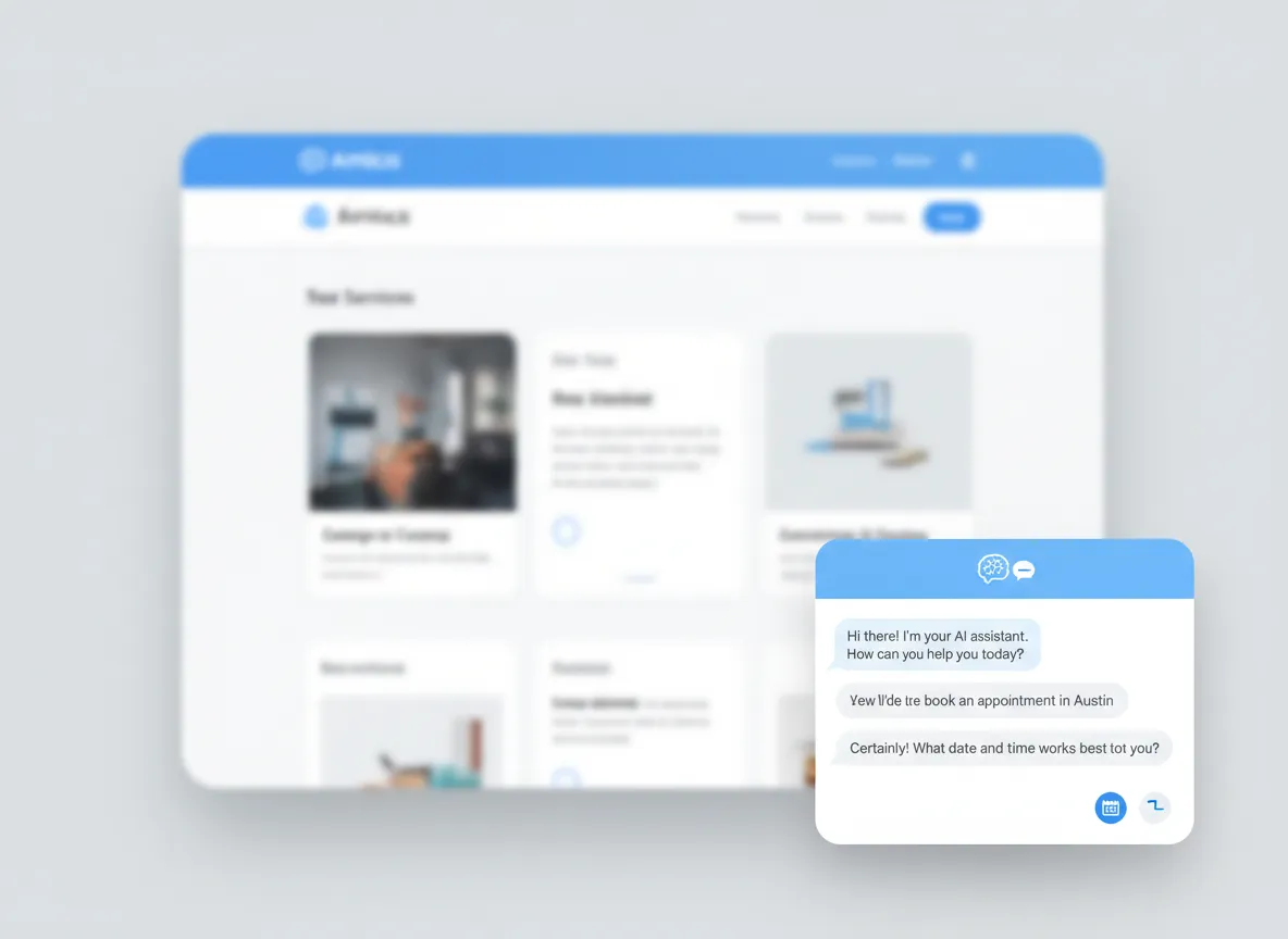 AI chatbot widget on website for Texas business