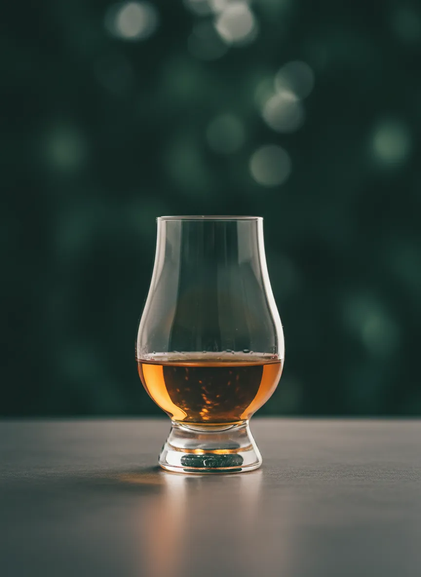 Copa de whisky elegante para cata corporativa en Panamá