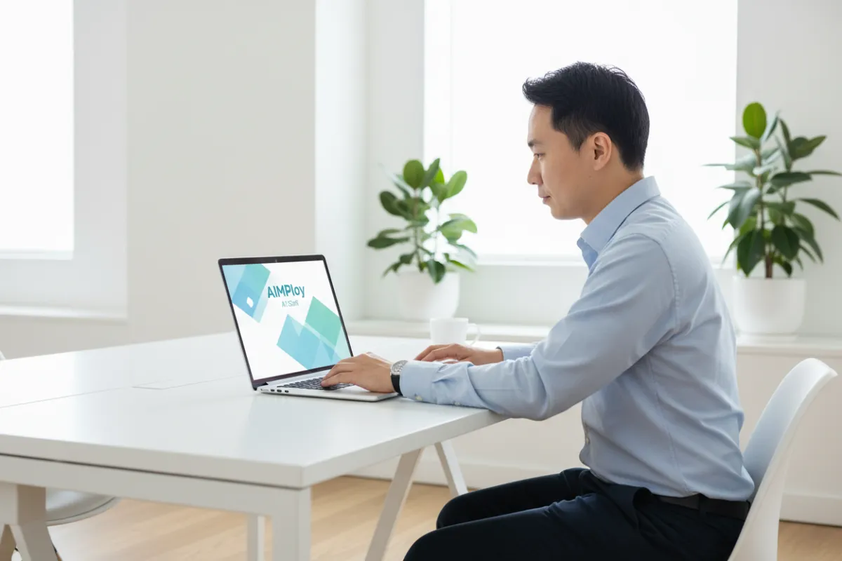 A friendly customer support representative, early 30s, Black British woman, seated at a desk with a headset, smiling warmly. The background is a bright, modern office with subtle branding elements. The composition is inviting, conveying accessibility and professionalism.