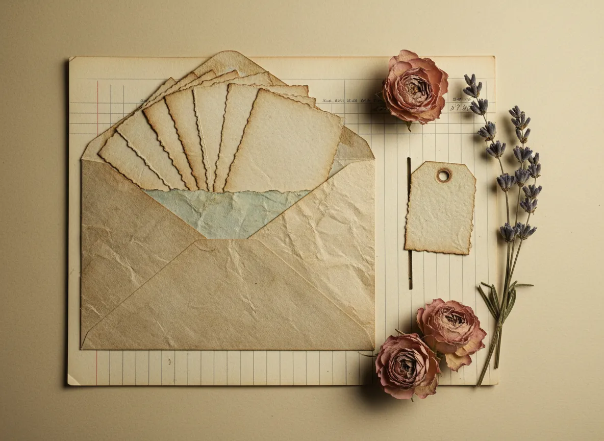 Prayer pocket and tuck spot in junk journal