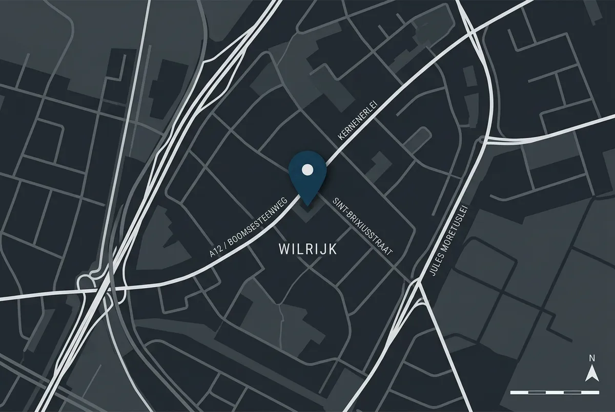 Kaart en locatie atelier Kwiklien Wilrijk