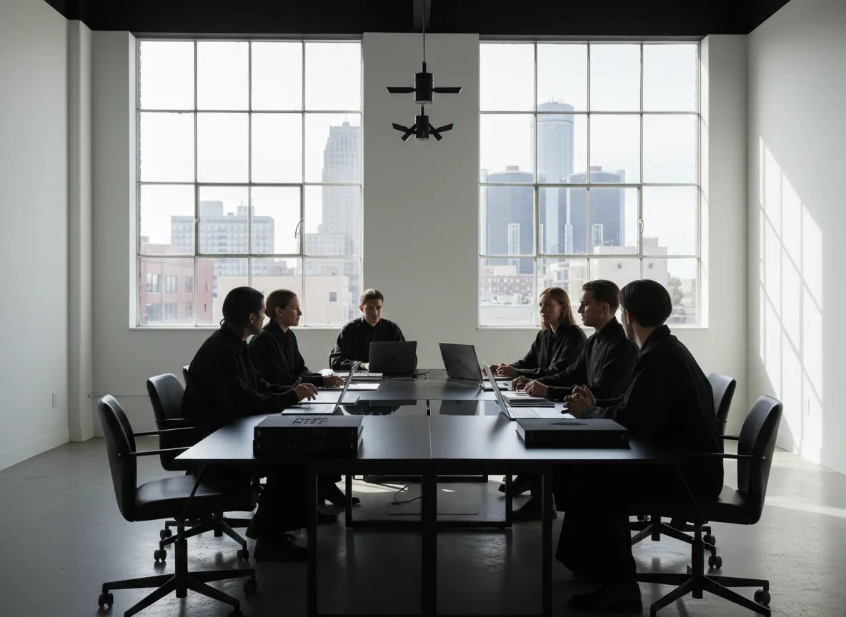 Minimal creative studio environment in Detroit