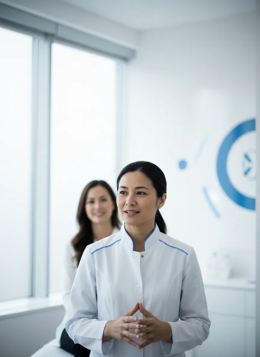 Professional clinician speaking with a patient at Florida Prime Health