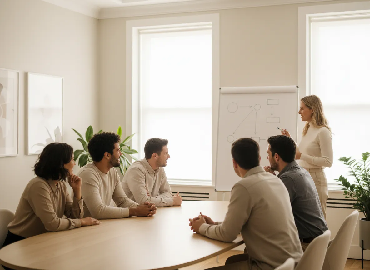 Team coaching or training session photo
