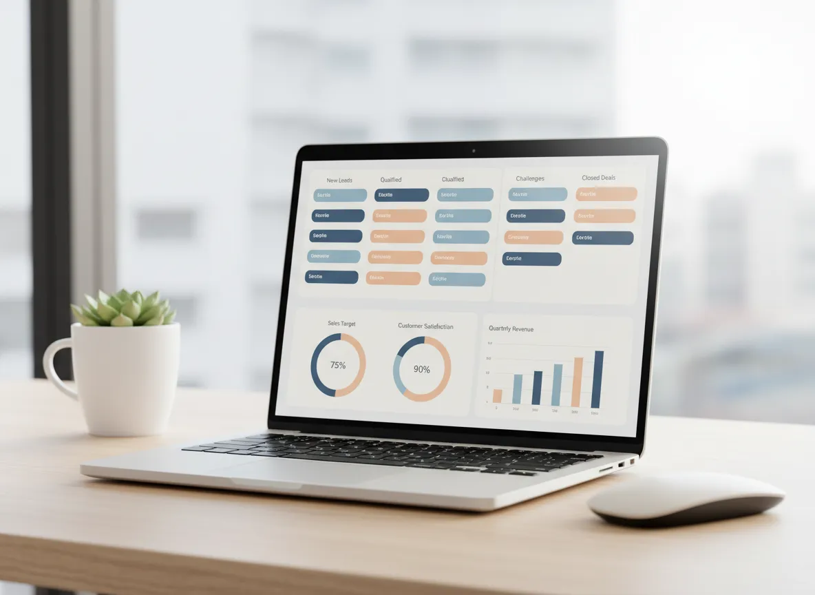 CRM dashboard or pipeline visual