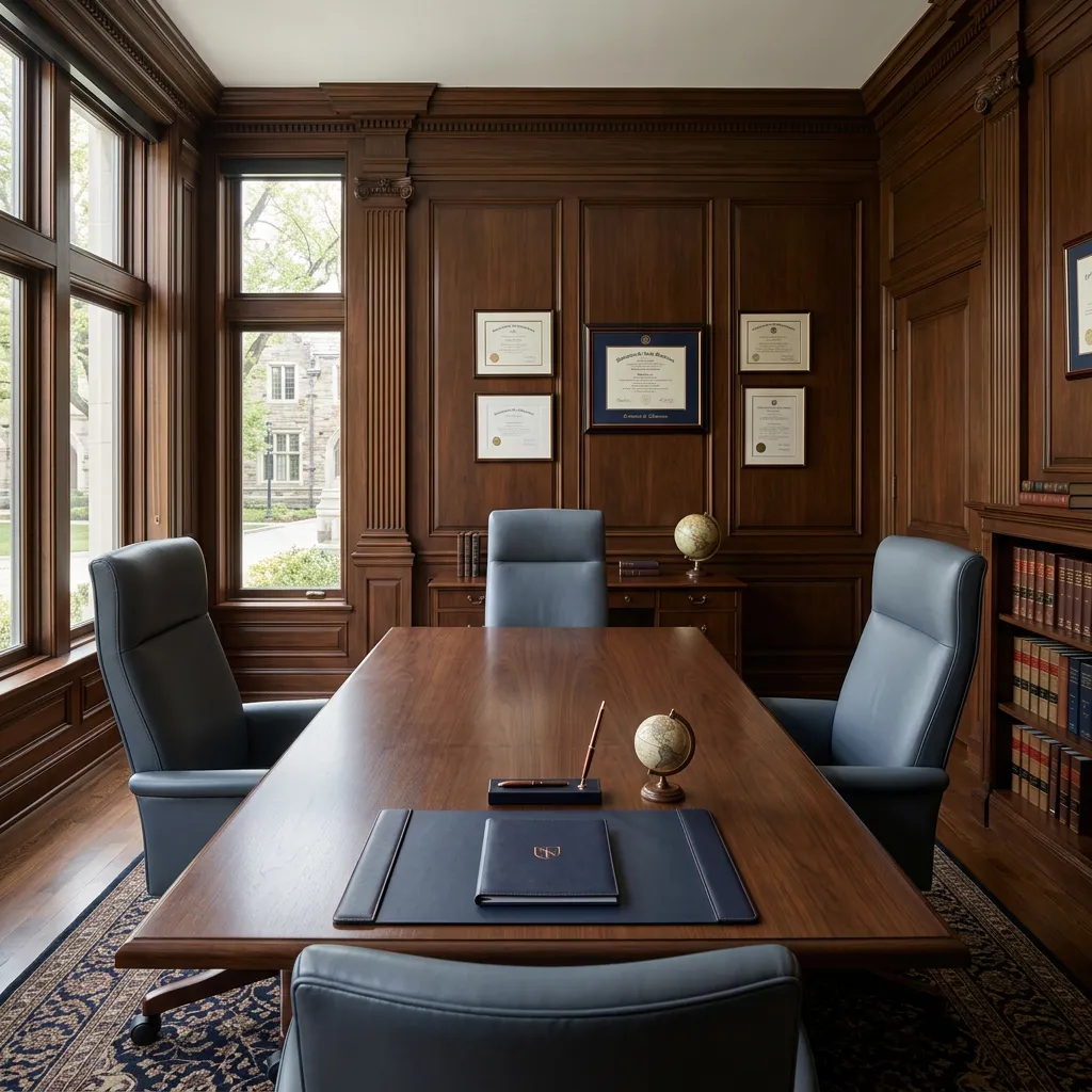 Refined executive consultation room at S. K. Bajaj & Co.