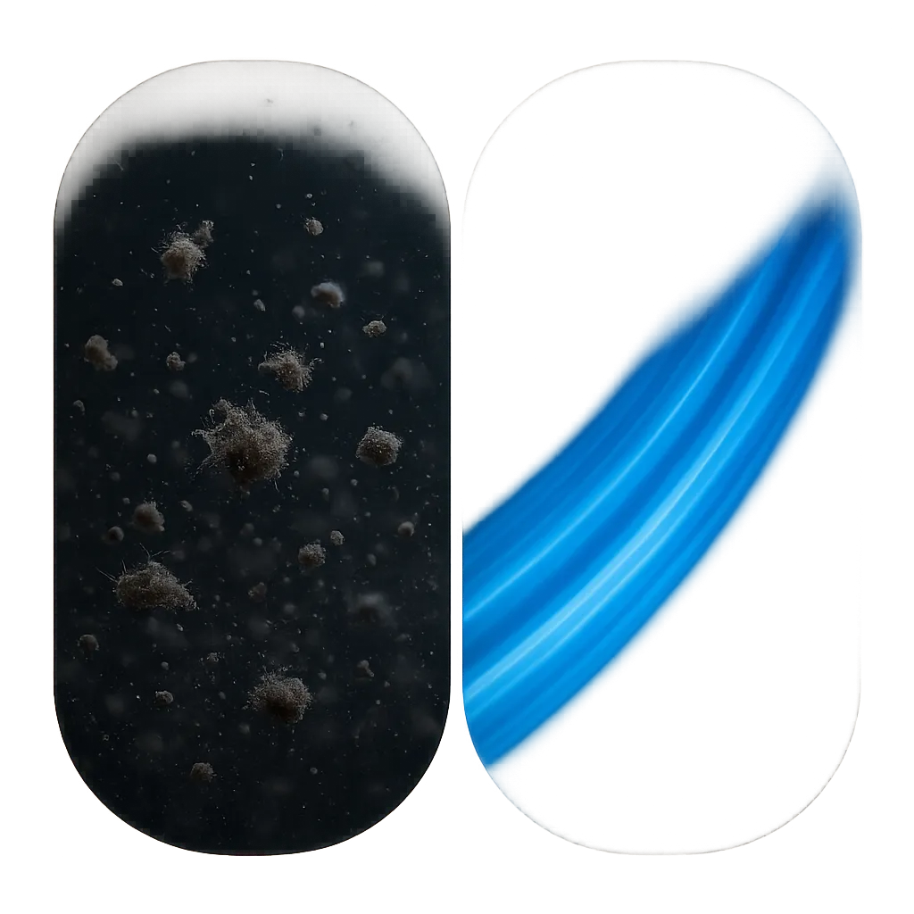 Microscopic dust allergens and particulate comparison against a purified clean blue breeze