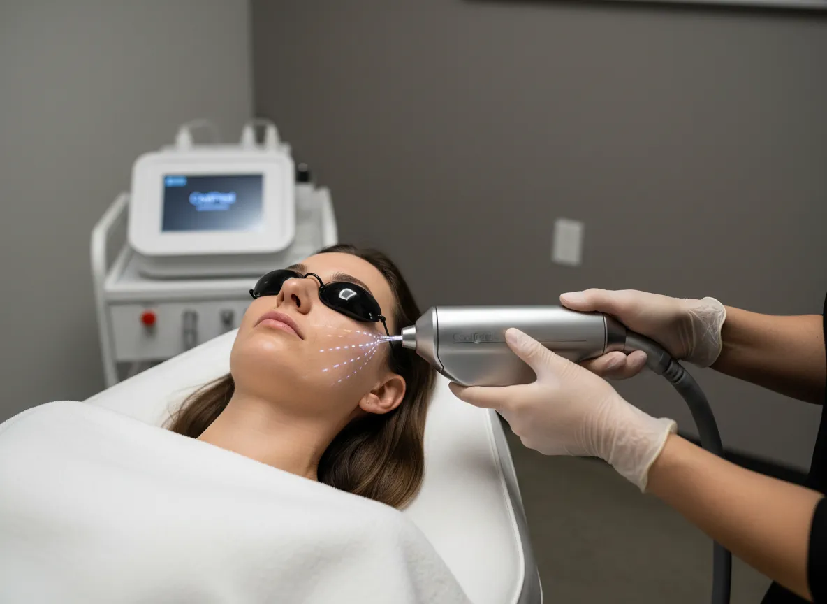 CoolPeel CO2 laser facial treatment session