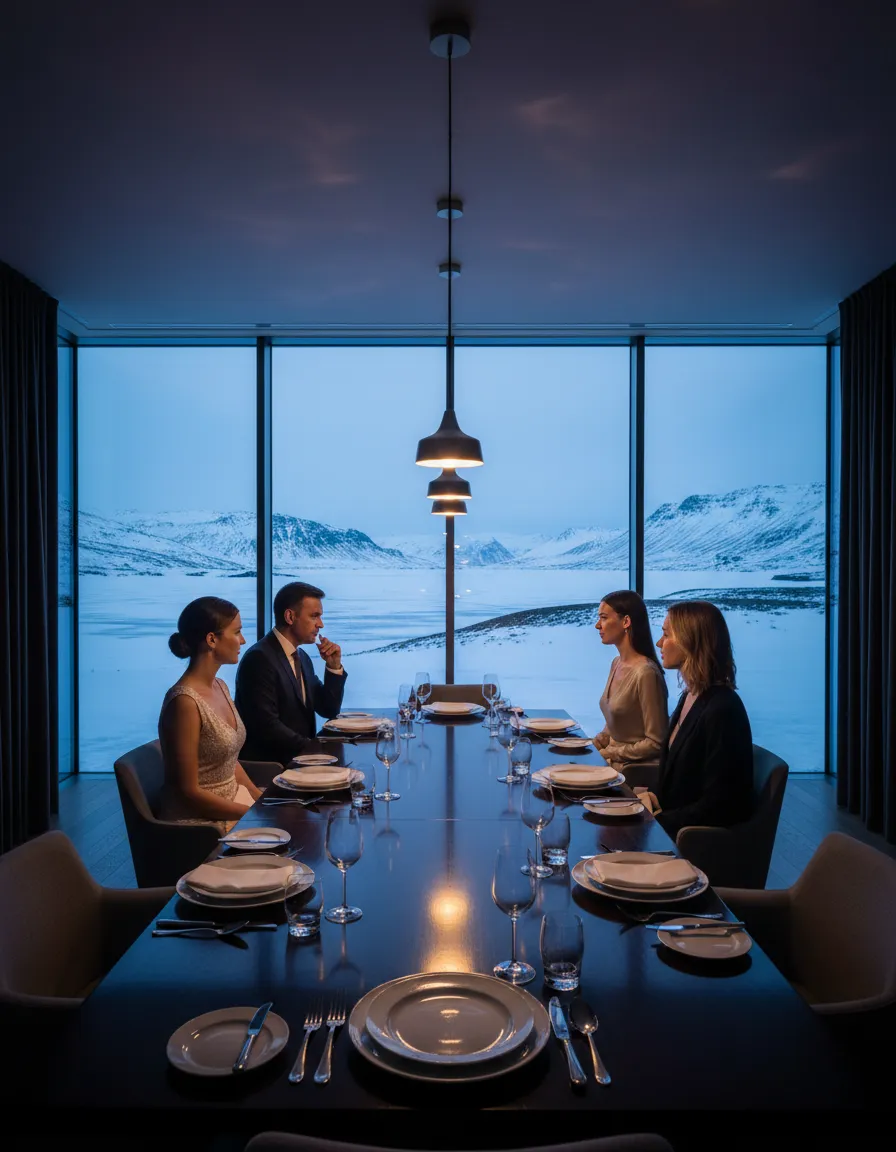 Exclusive luxury executive dinner in Iceland