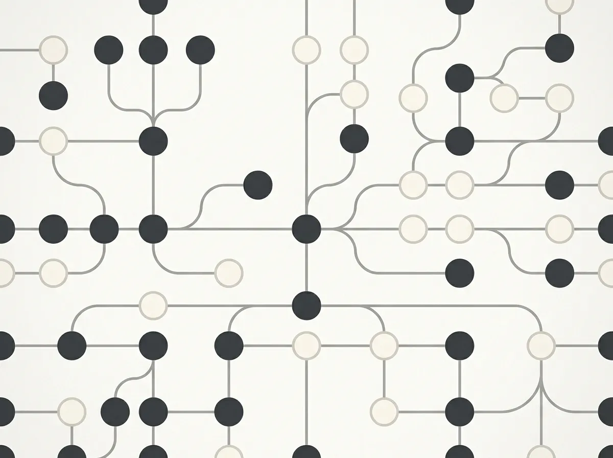Editorial technical blueprint of workflow automation branches, SMS dispatch conditions, and timing controls