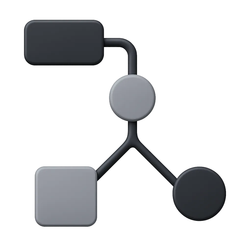 Clean technical interface schematic displaying GoHighLevel pipeline workflows and automated logic