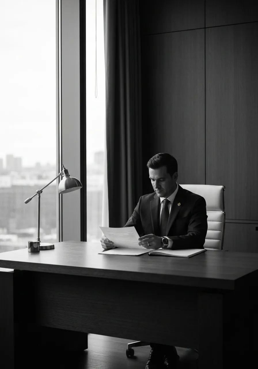 Strategic representation editorial portrait