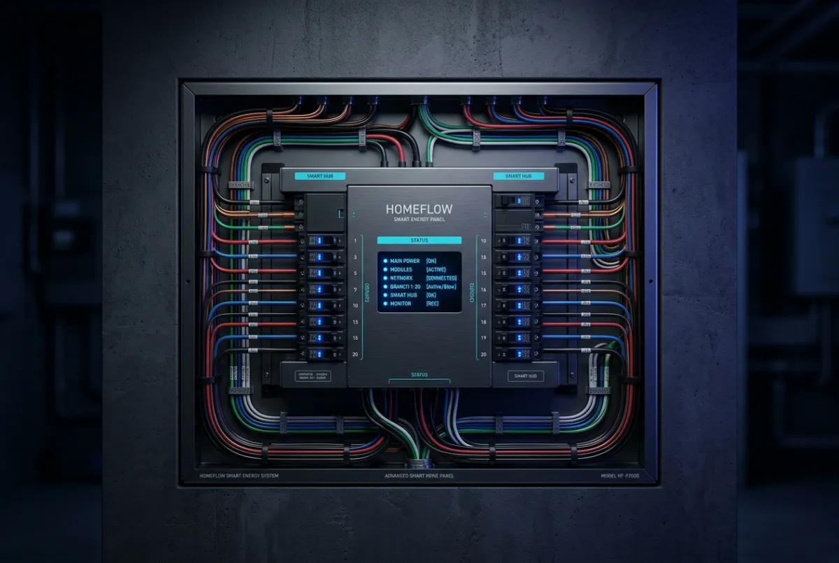 Clean architectural electrical panel and smart circuit automation system