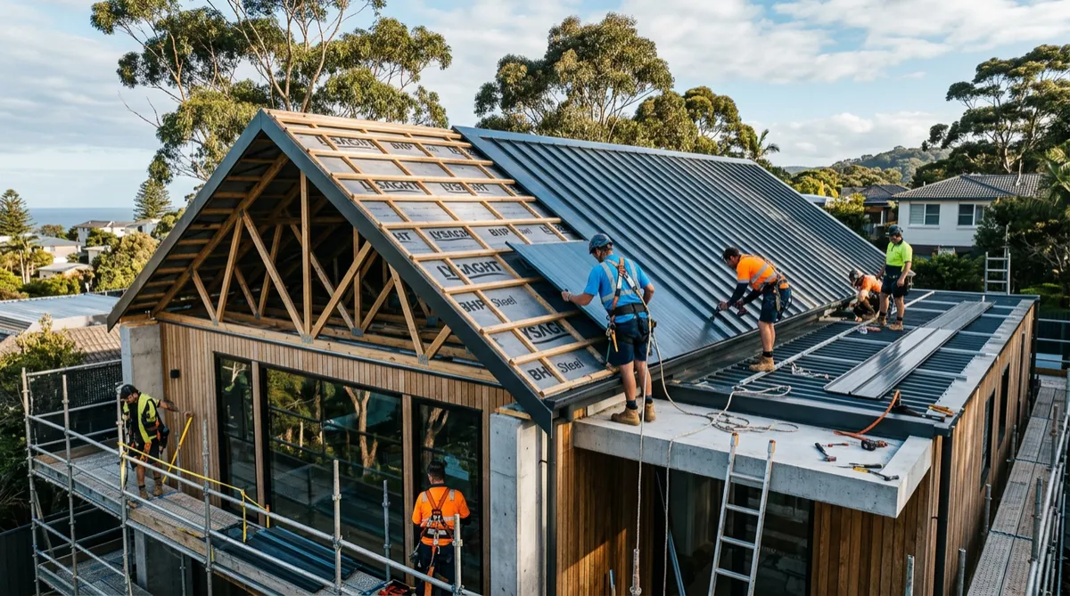 Full Australian Colorbond steel roof conversion and complete replacement project