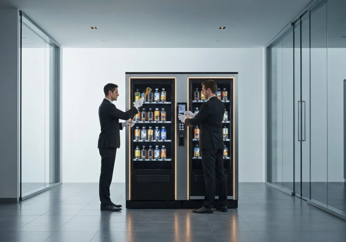 White-glove installation of a premium vending unit