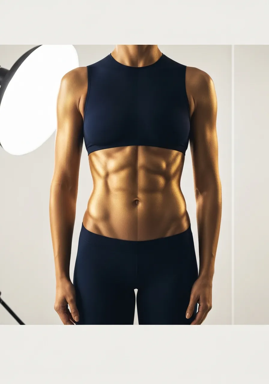 Clinical before and after body sculpting results